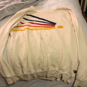 Aviator nation cream sweatshirt